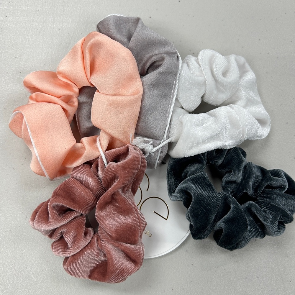 Set of Velvet Scrunchies in Assorted Colors